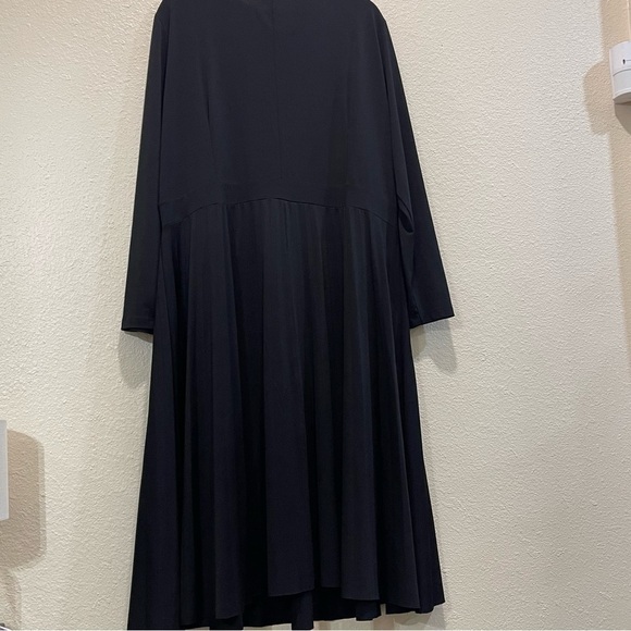 ASOS Curve black long sleeve faux wrap dress 22 - Picture 5 of 6